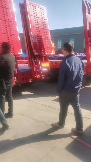 20-футовый 40-футовый контейнеровоз с дышлом, бортовой прицеп, полноприводный прицеп, тяжеловесный, 60-80-100-тонный, 3-4-5-осный, низкорамный, низкорамный, низкорамный, низкорамный
